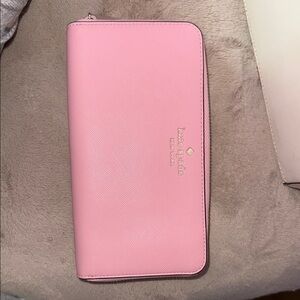 Kate Spade Pink Textured Leather Wallet